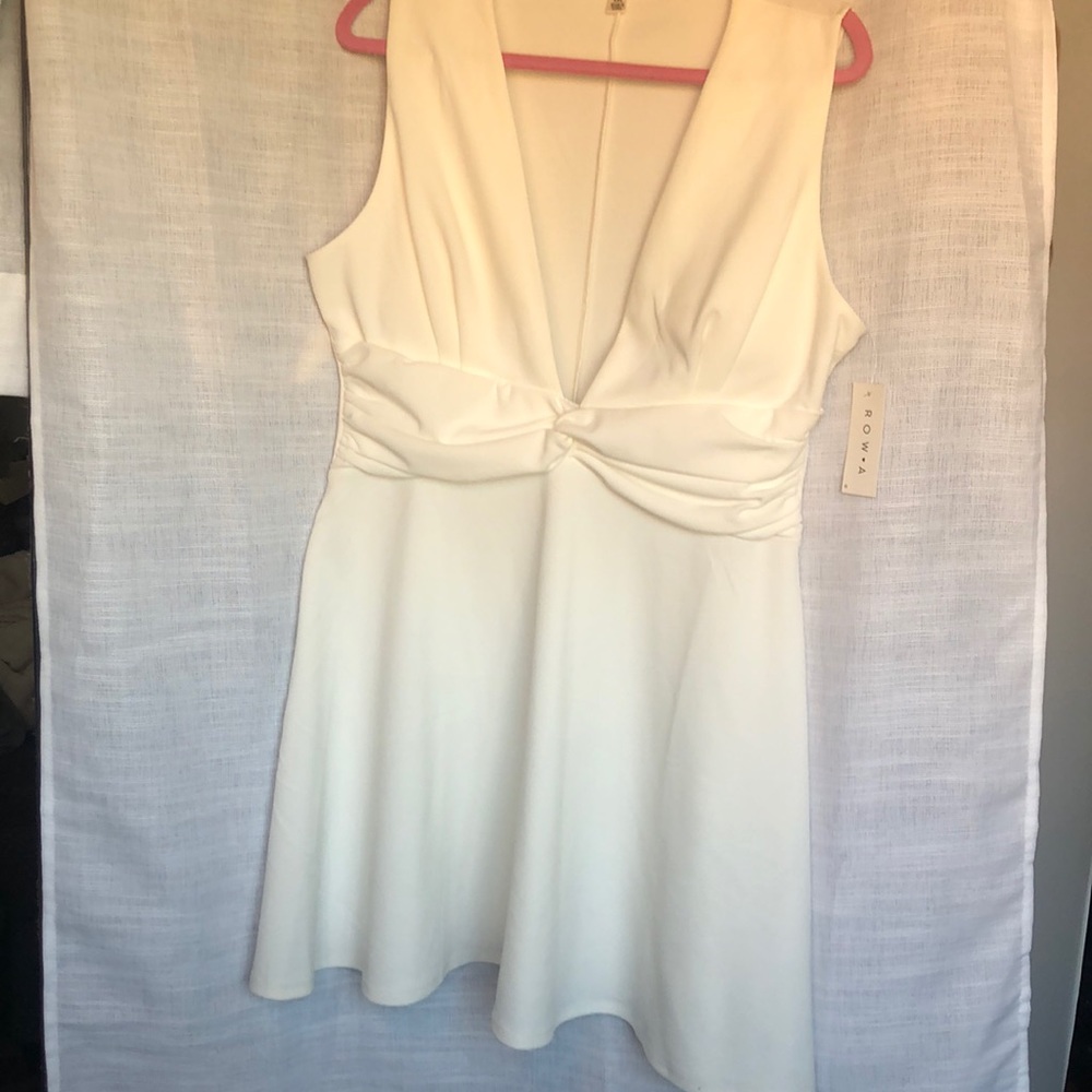 Row•A Plus Size White Cocktail Dress